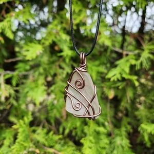 Handmade beach glass necklace